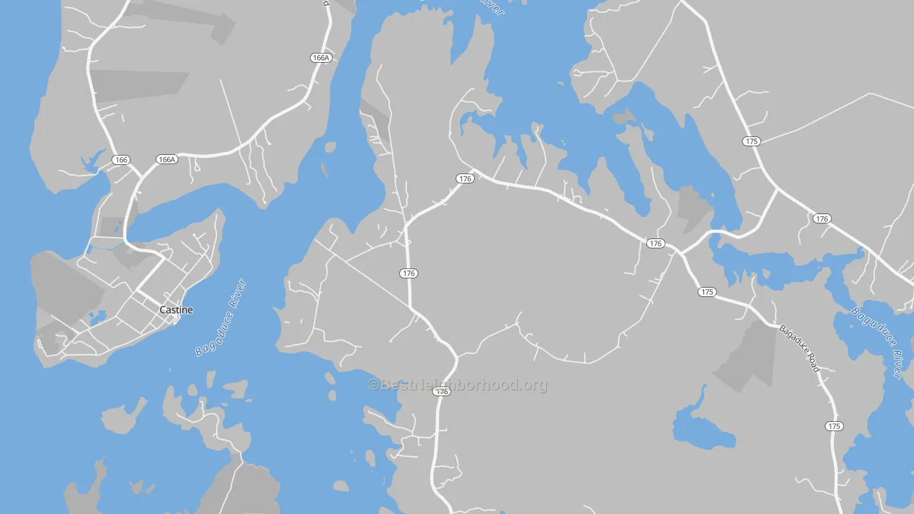 Transit Grade map of West Brooksville, ME