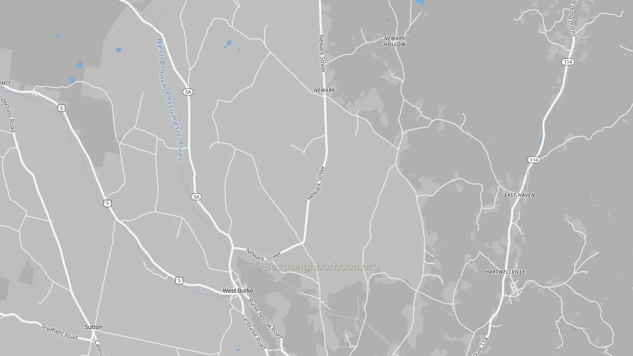 Transit Grade map of West Burke, VT