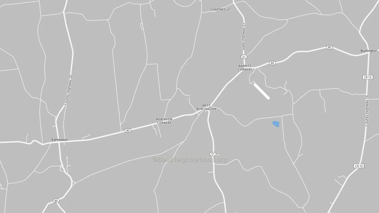 Transit Grade map of West Burlington, NY
