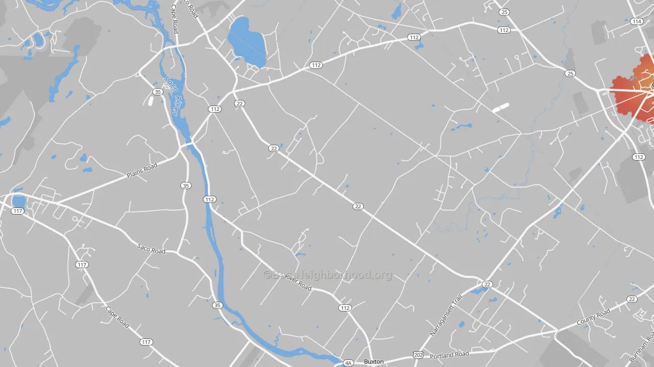 Transit Grade map of West Buxton, ME