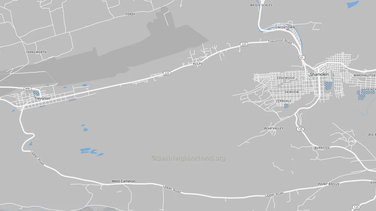 Transit Grade map of West Cameron, PA