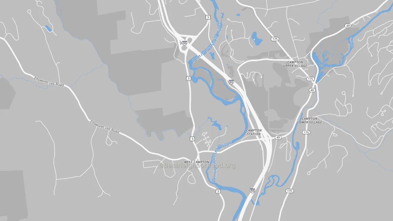 Transit Grade map of West Campton, NH