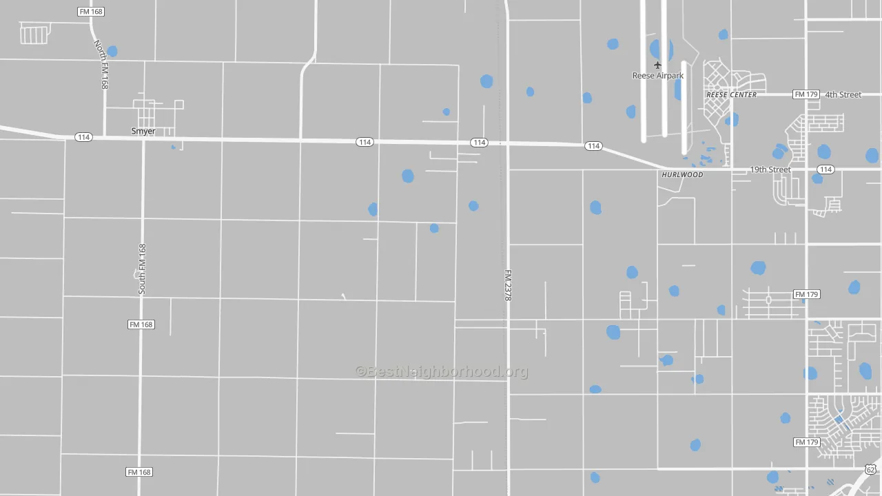 Transit Grade map of West Carlisle, TX