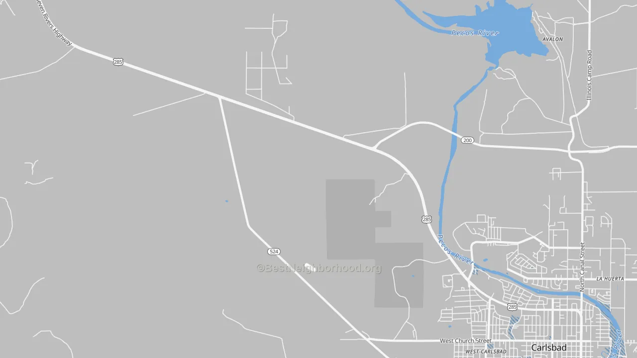 Transit Grade map of West Carlsbad, NM