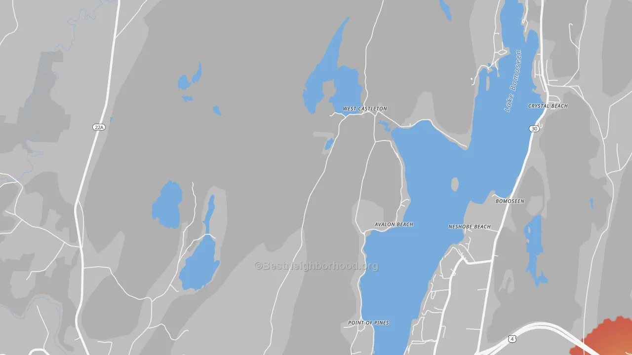 Transit Grade map of West Castleton, VT