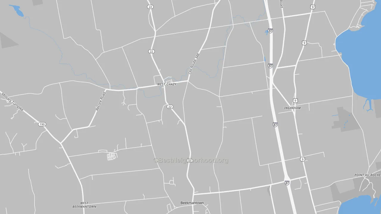Transit Grade map of West Chazy, NY
