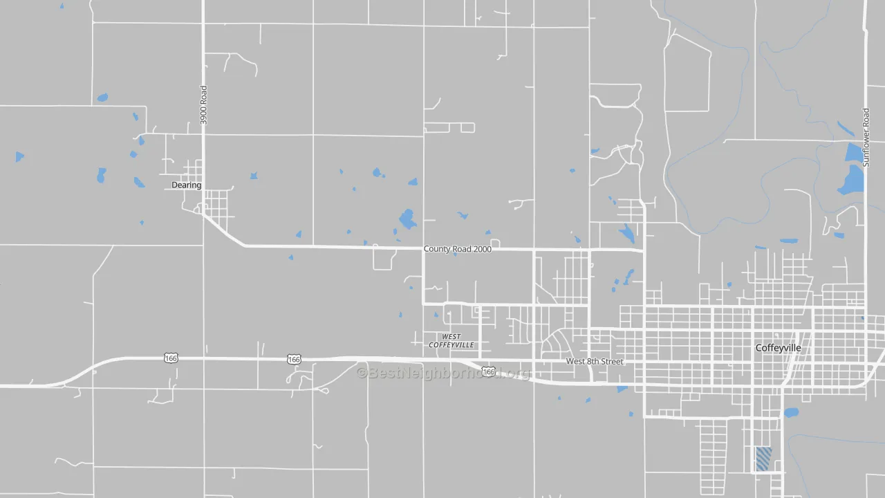 Transit Grade map of West Coffeyville, KS
