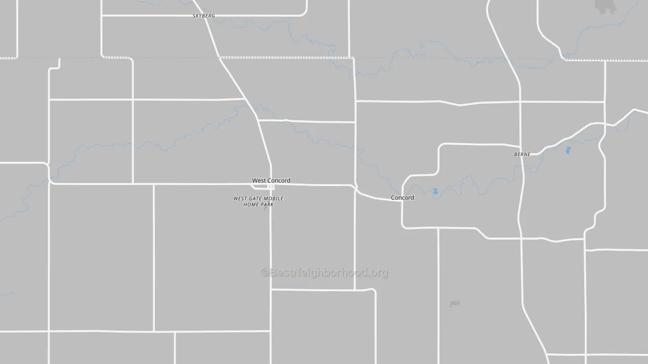 Transit Grade map of West Concord, MN