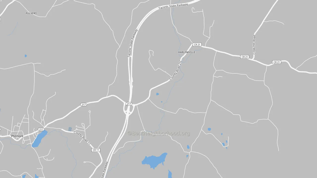 Transit Grade map of West Copake, NY