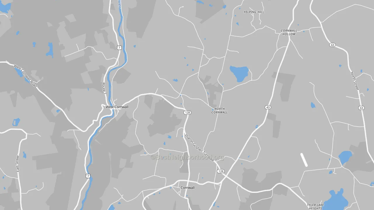 Transit Grade map of West Cornwall, CT