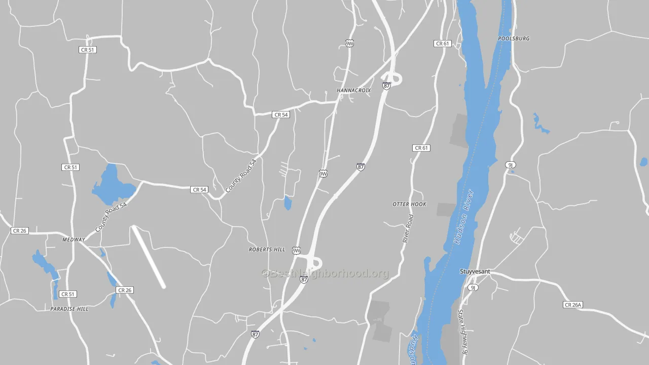 Transit Grade map of West Coxsackie, NY