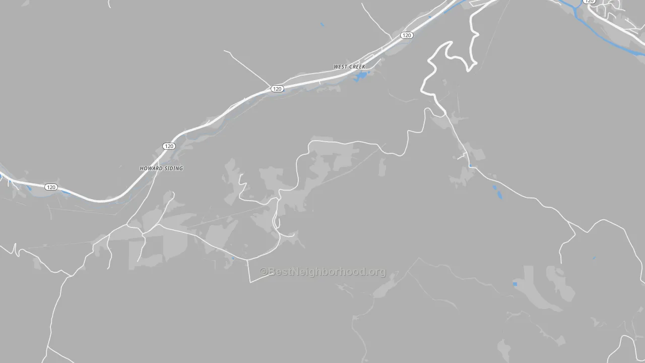 Transit Grade map of West Creek, PA