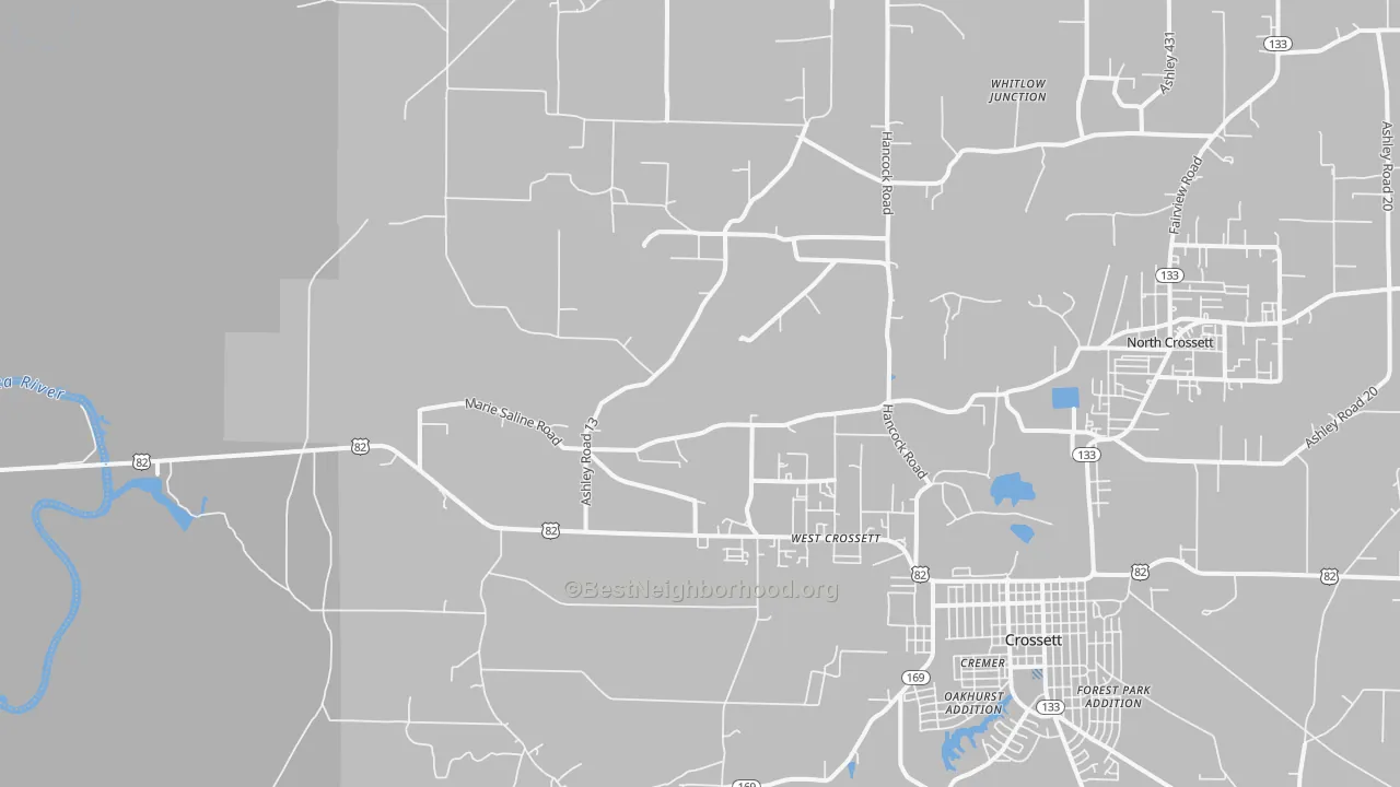 Transit Grade map of West Crossett, AR