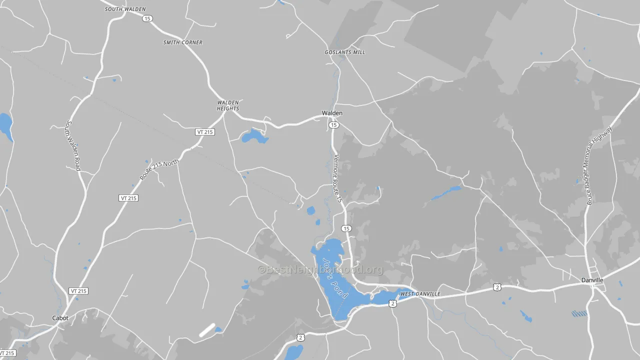 Transit Grade map of West Danville, VT
