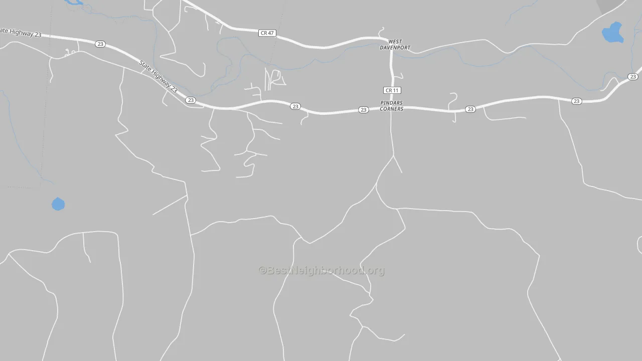 Transit Grade map of West Davenport, NY