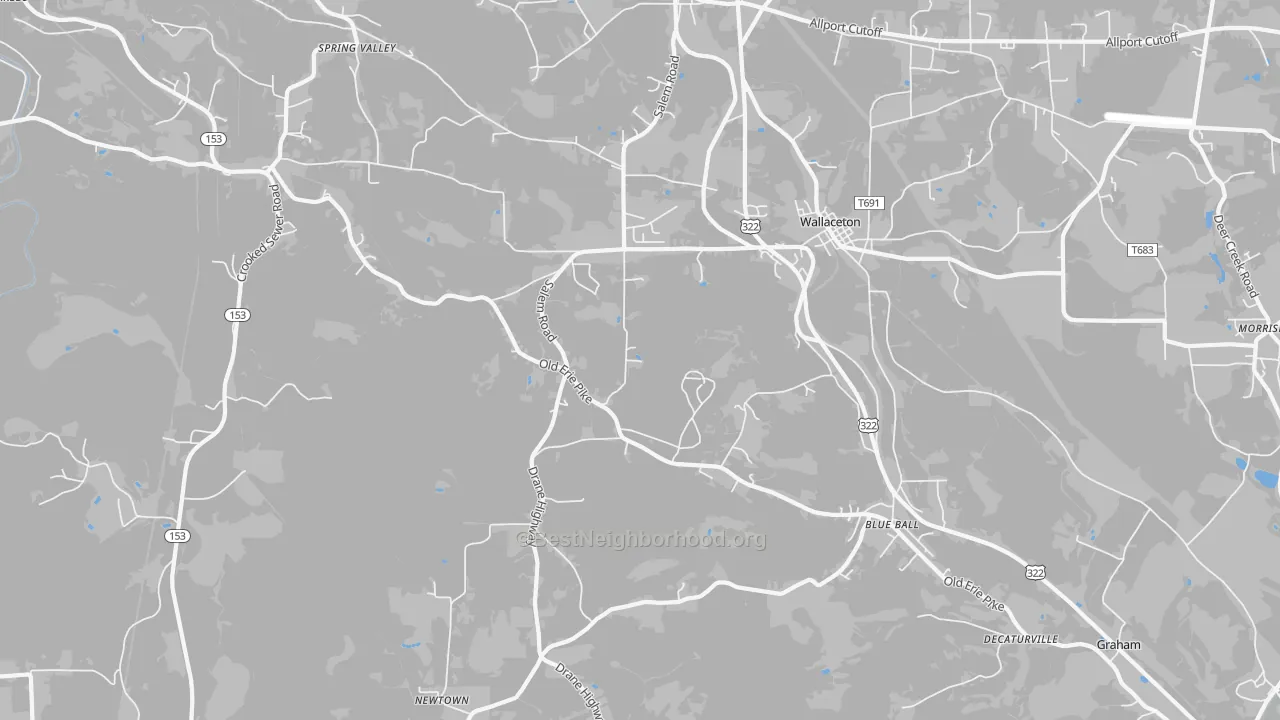 Transit Grade map of West Decatur, PA
