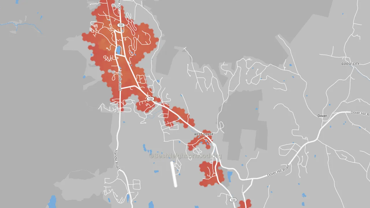 Transit Grade map of West Dover, VT