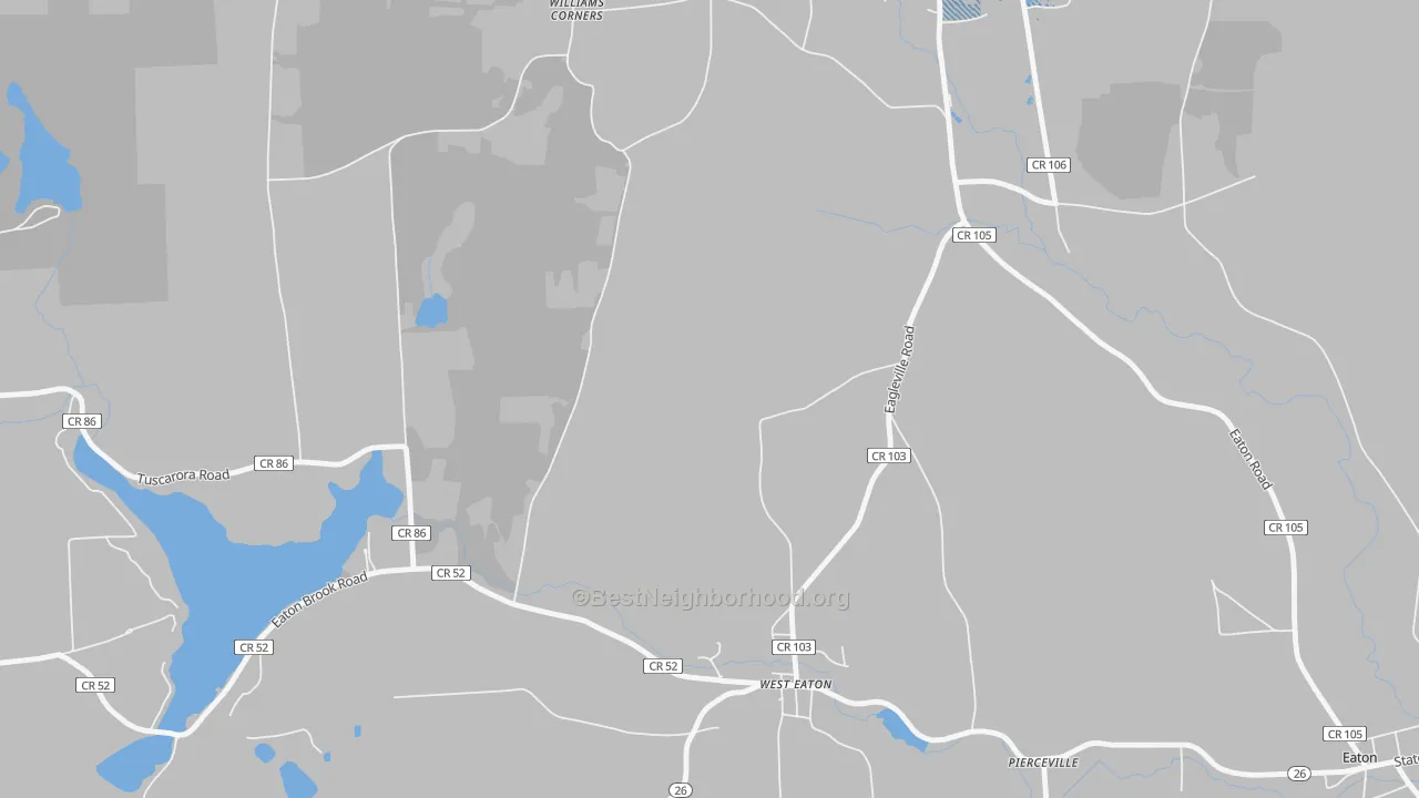 Transit Grade map of West Eaton, NY