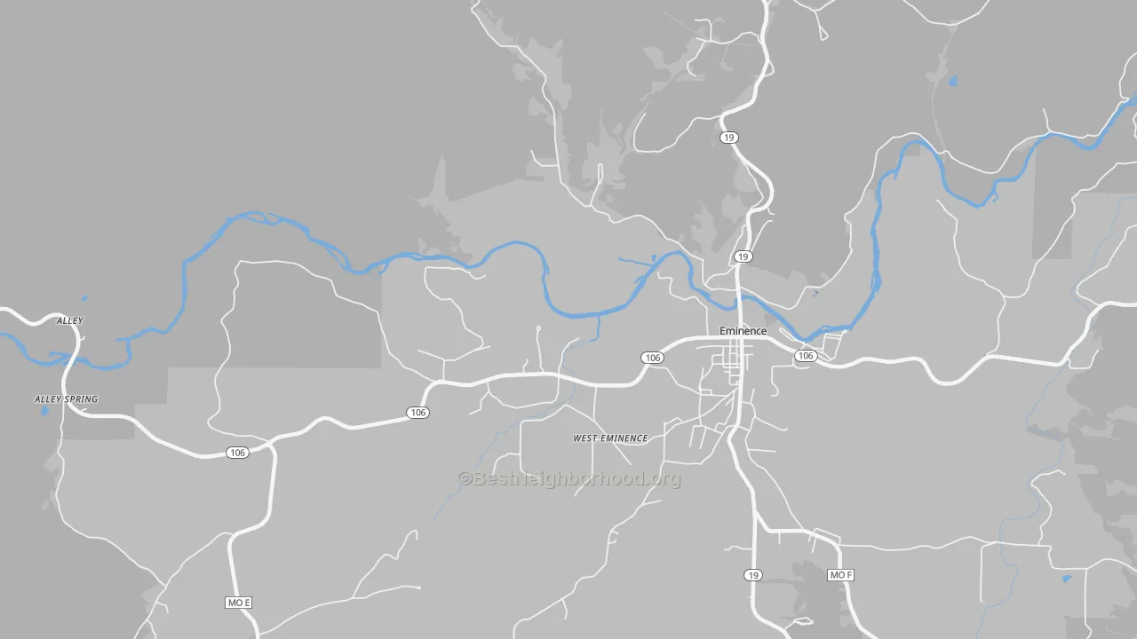 Transit Grade map of West Eminence, MO