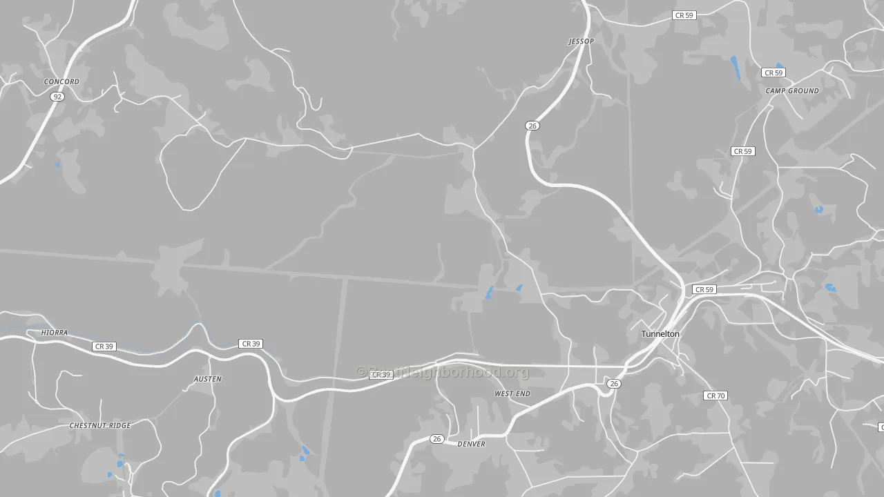 Transit Grade map of West End, WV