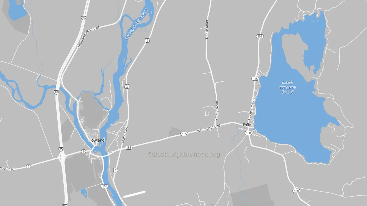 Transit Grade map of West Enfield, ME