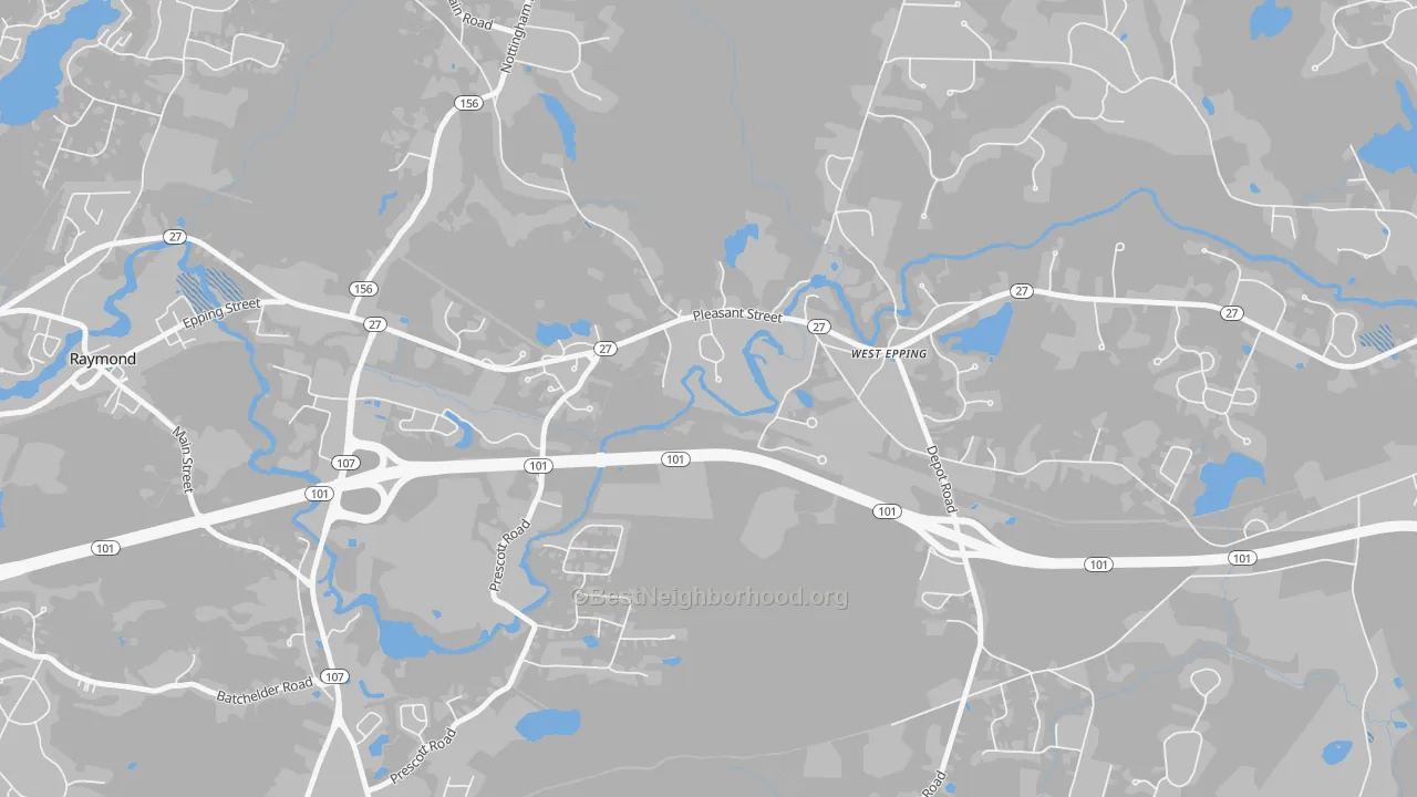 Transit Grade map of West Epping, NH