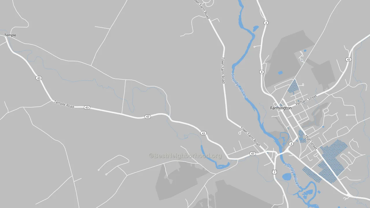 Transit Grade map of West Farmington, ME