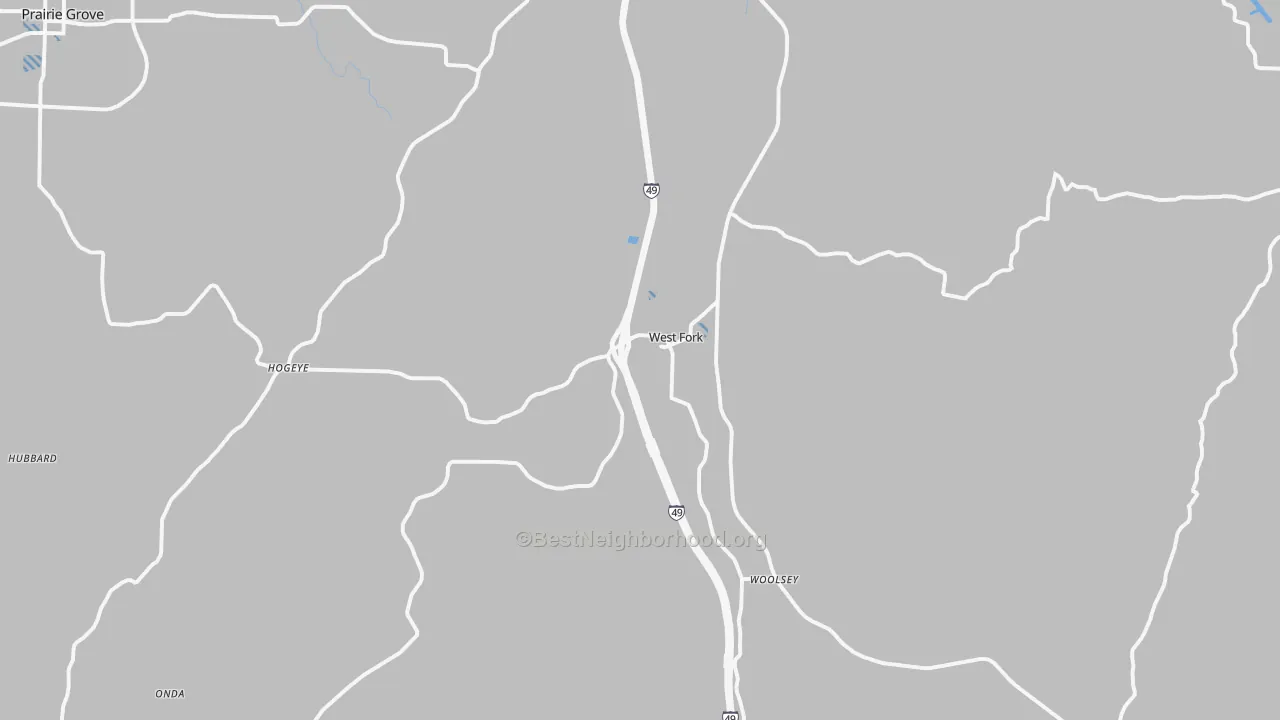 Transit Grade map of West Fork, AR