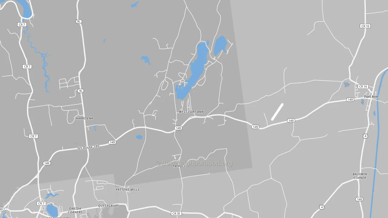 Transit Grade map of West Fort Ann, NY