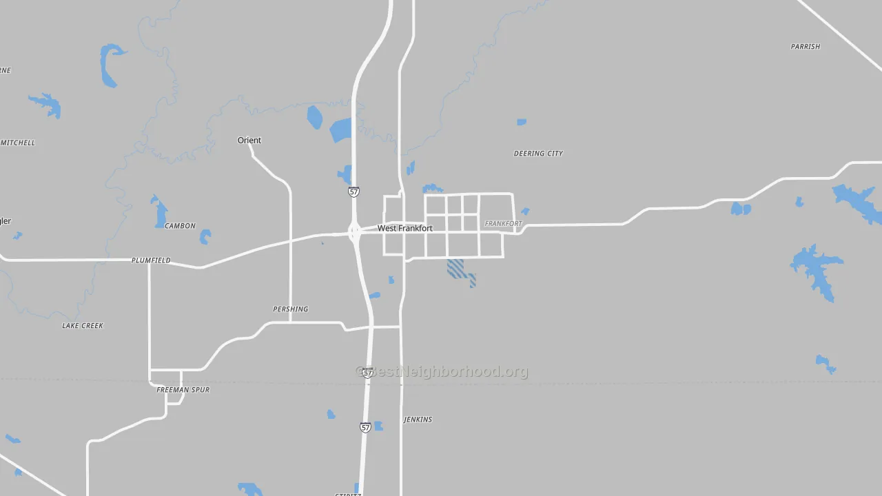 Transit Grade map of West Frankfort, IL