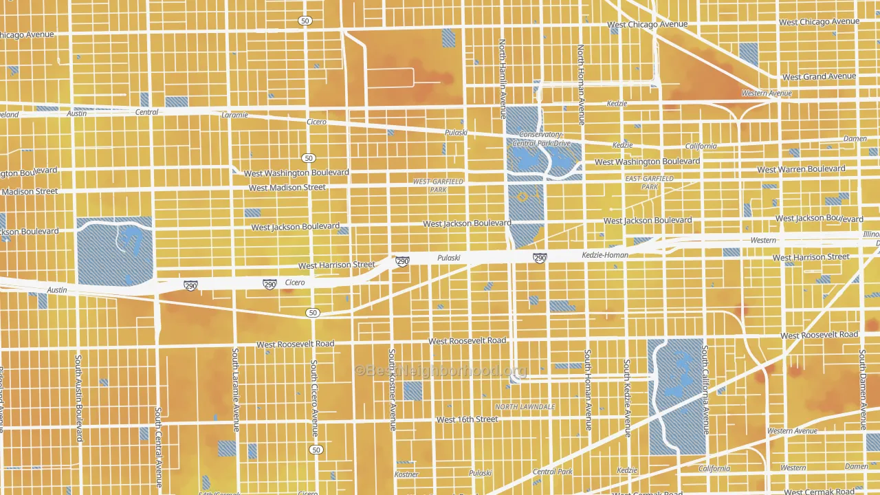 Transit Grade map of West Garfield Park, Chicago, IL