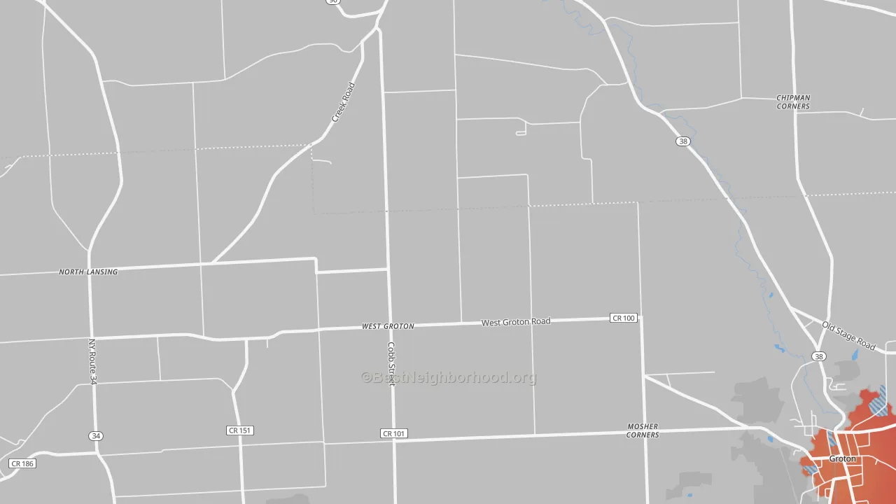 Transit Grade map of West Groton, NY