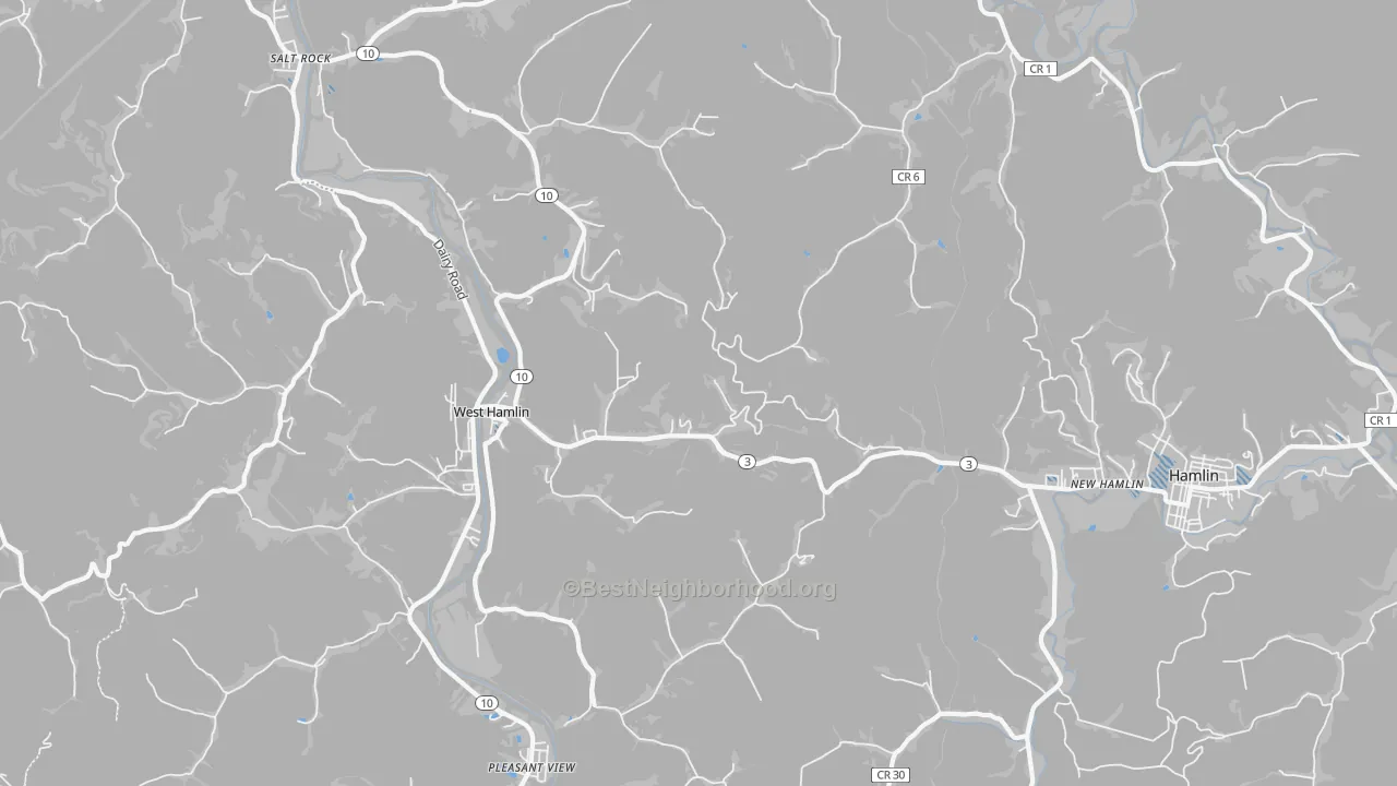 Transit Grade map of West Hamlin, WV