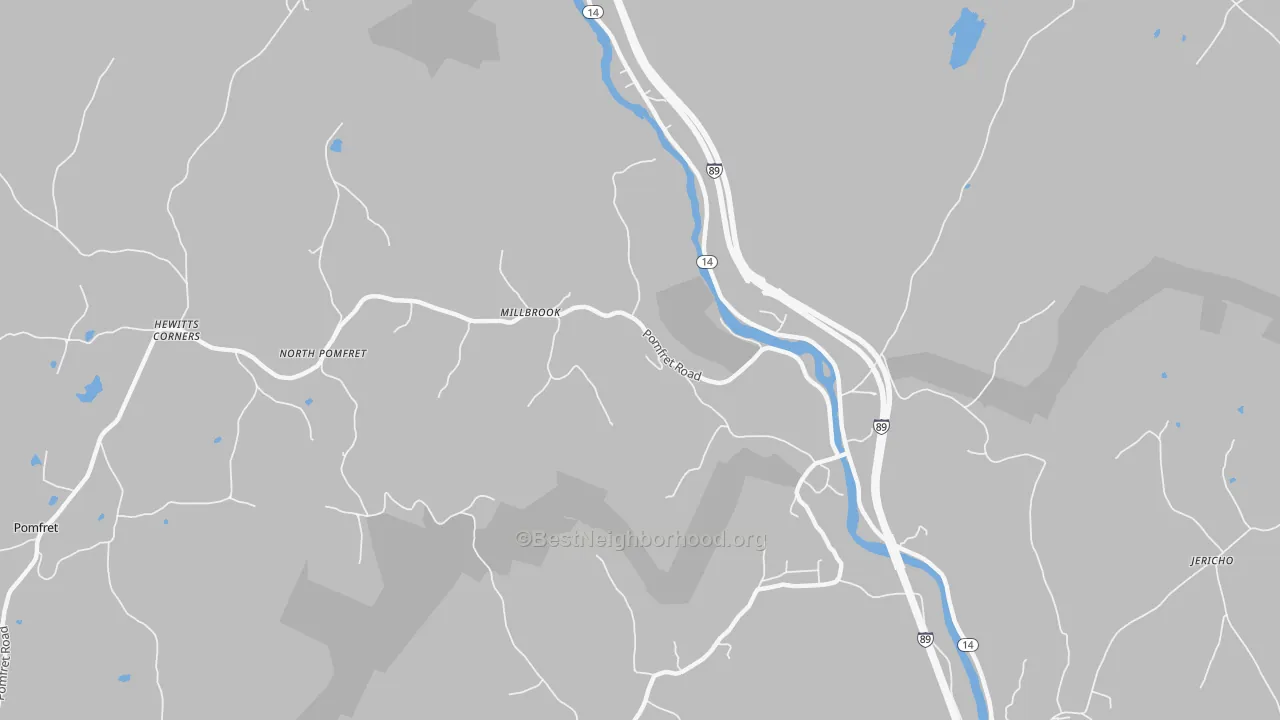 Transit Grade map of West Hartford, VT