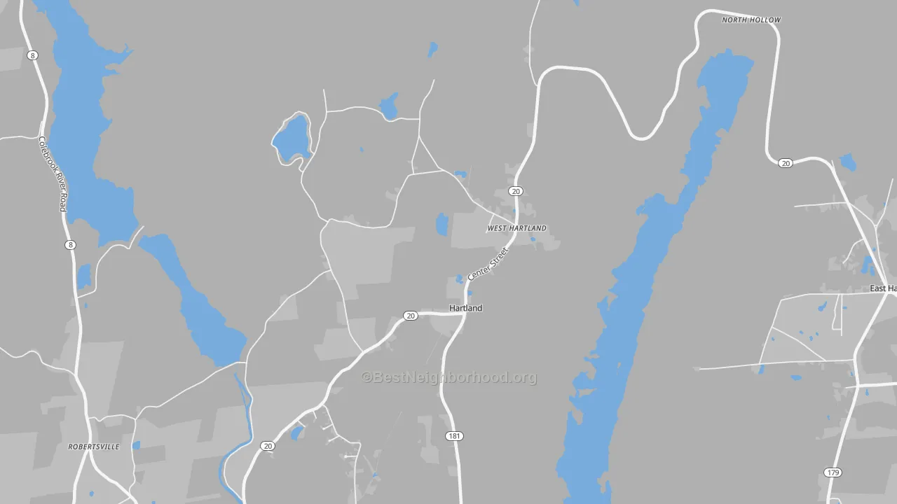 Transit Grade map of West Hartland, CT