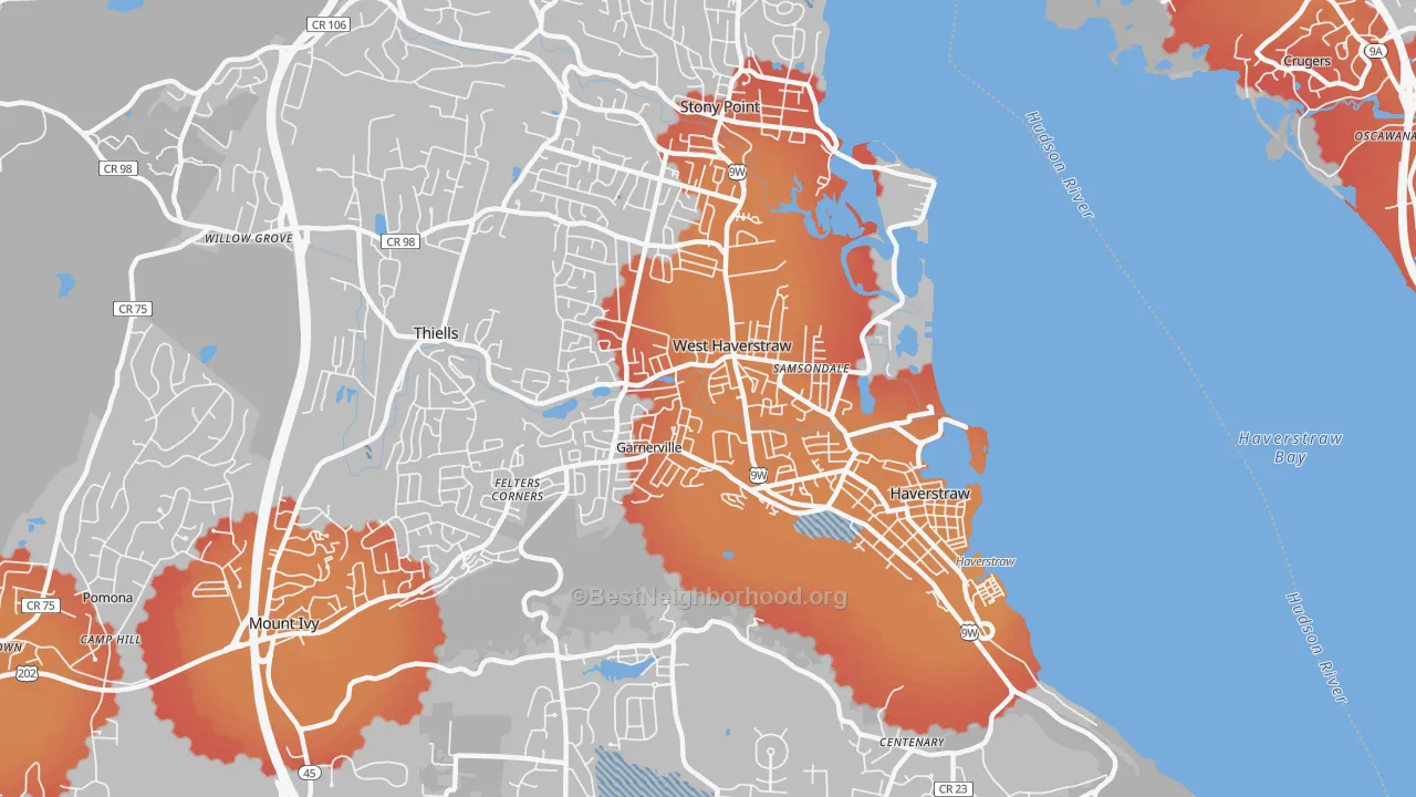 Transit Grade map of West Haverstraw, NY