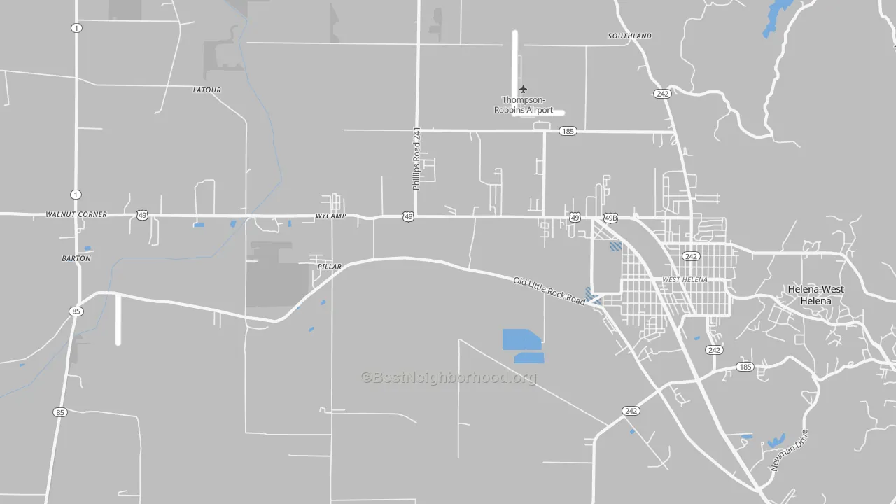 Transit Grade map of West Helena, AR