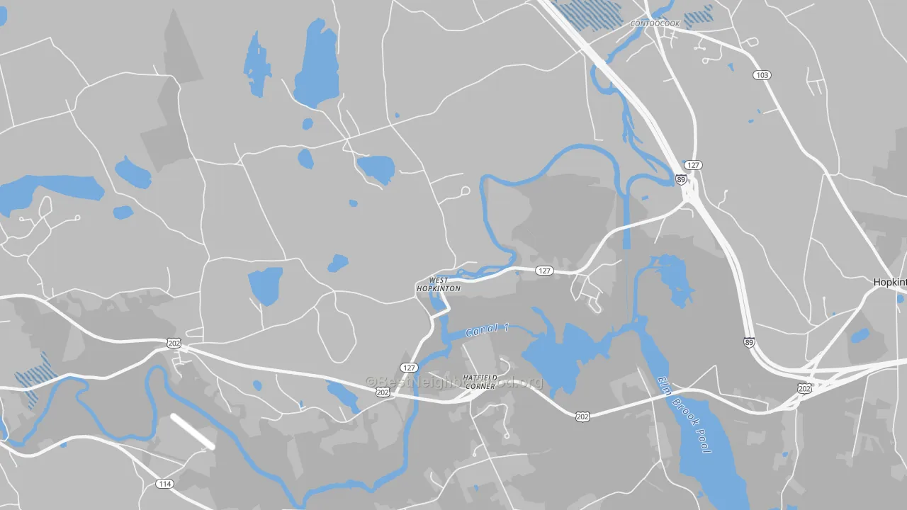 Transit Grade map of West Hopkinton, NH