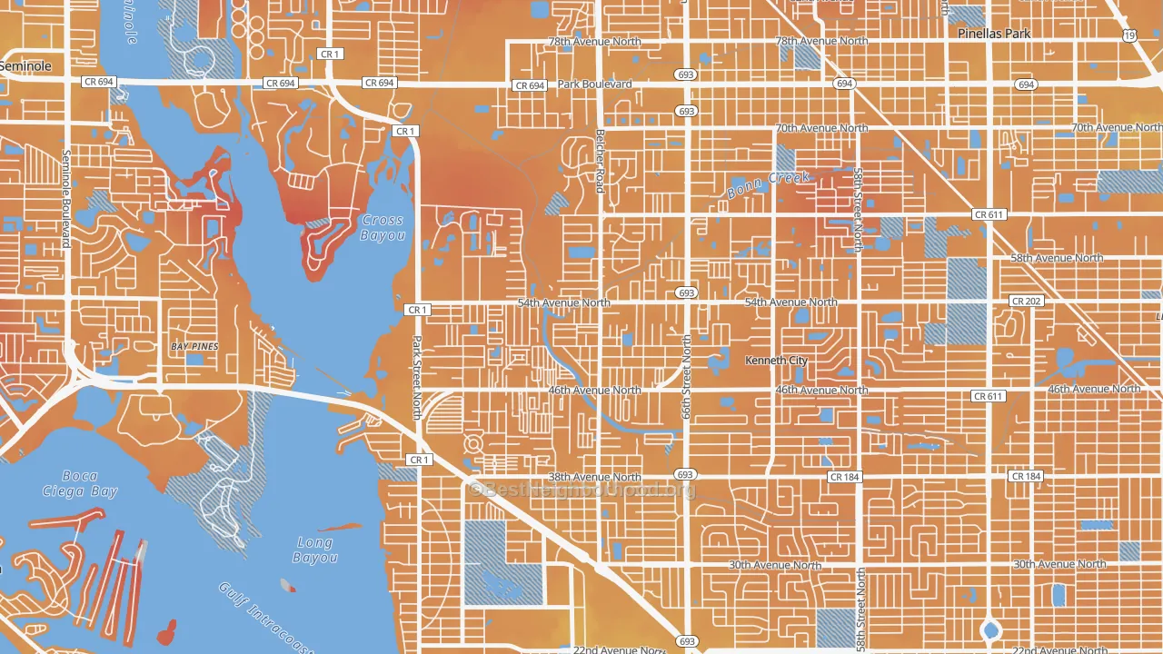 Transit Grade map of West Lealman, FL