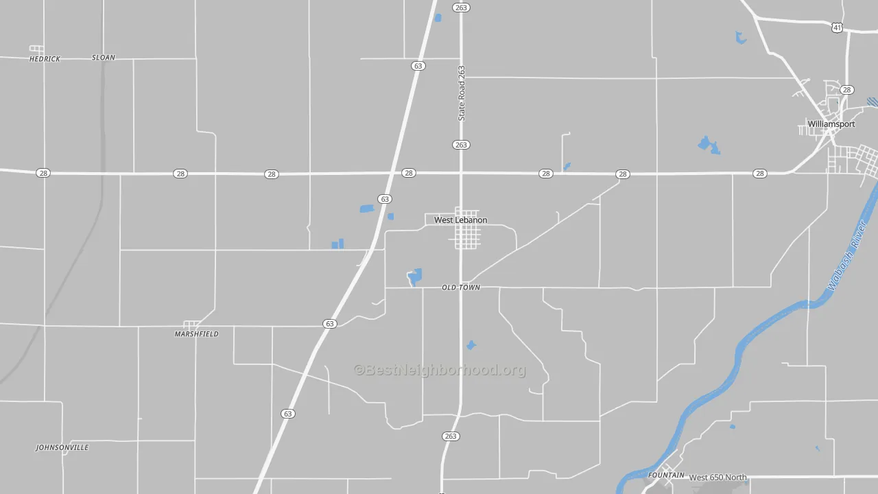 Transit Grade map of West Lebanon, IN