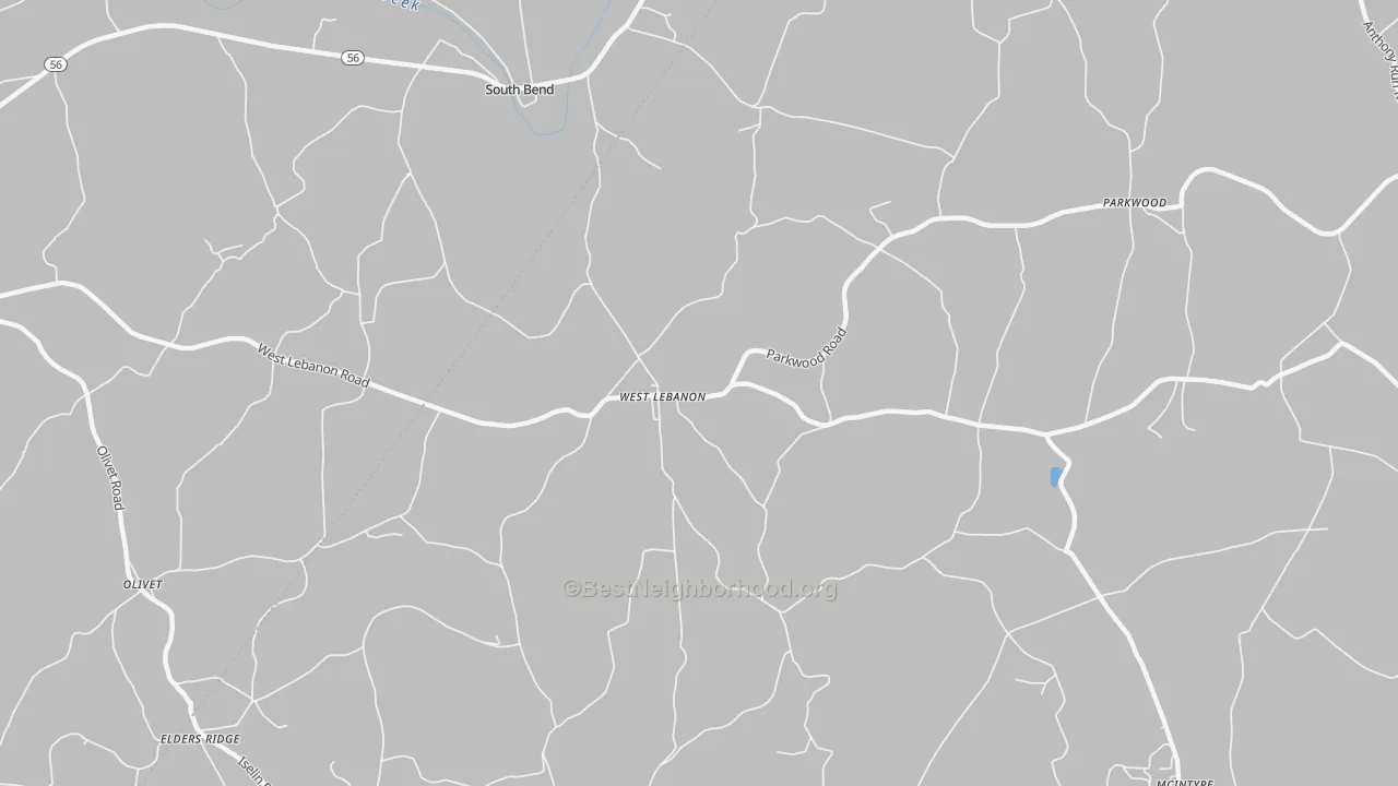 Transit Grade map of West Lebanon, PA