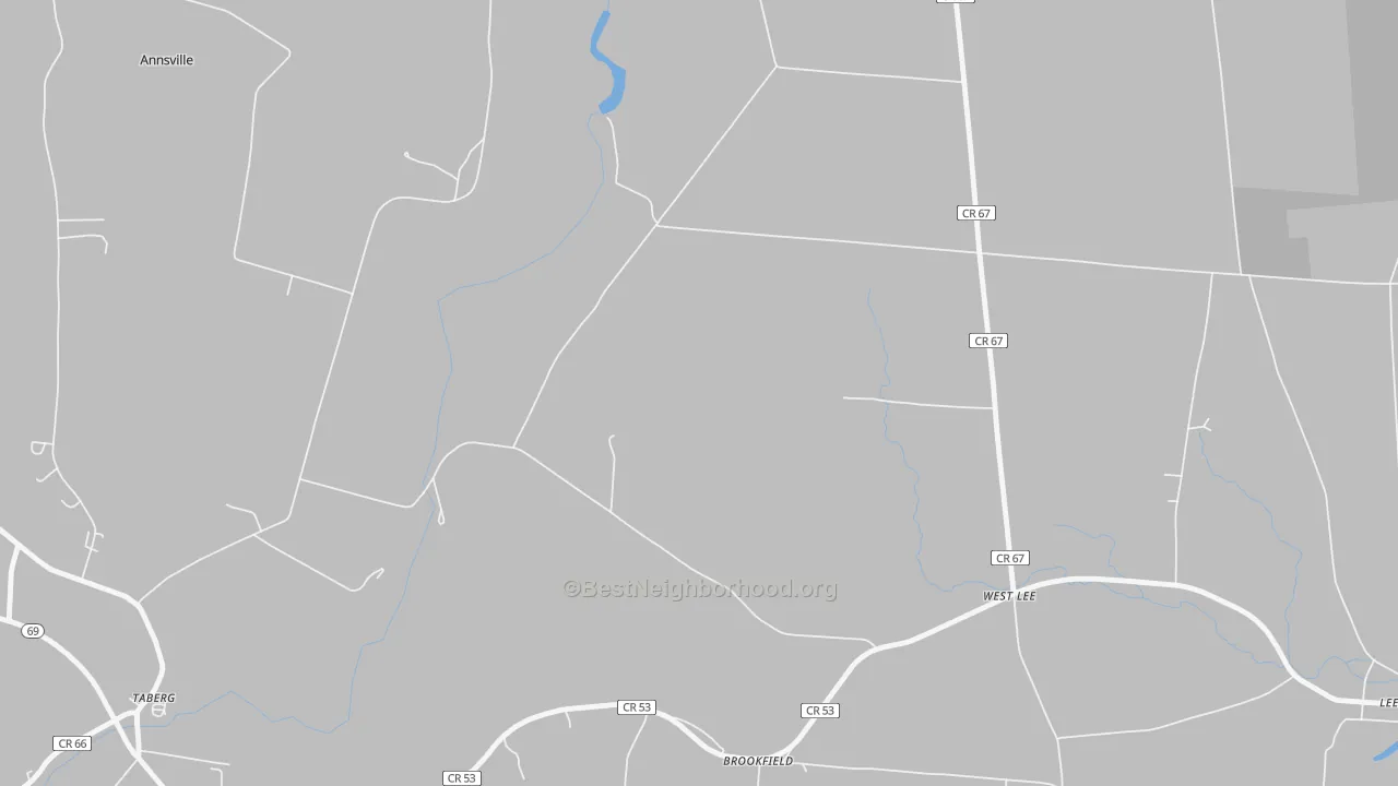 Transit Grade map of West Lee, NY