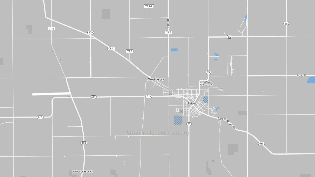 Transit Grade map of West Leipsic, OH