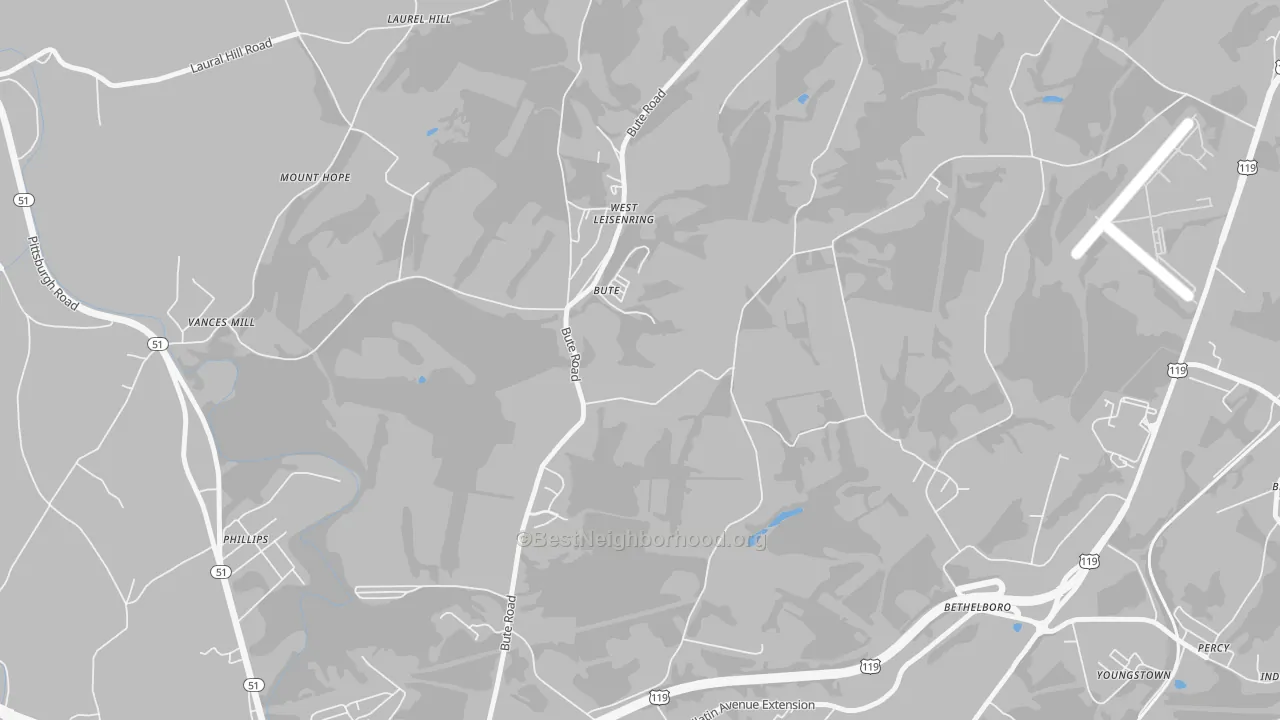 Transit Grade map of West Leisenring, PA