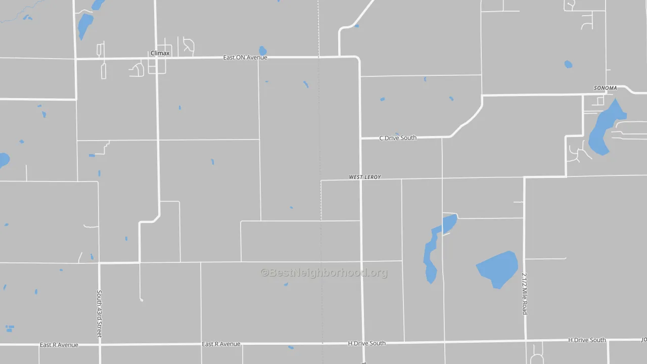 Transit Grade map of West Leroy, MI