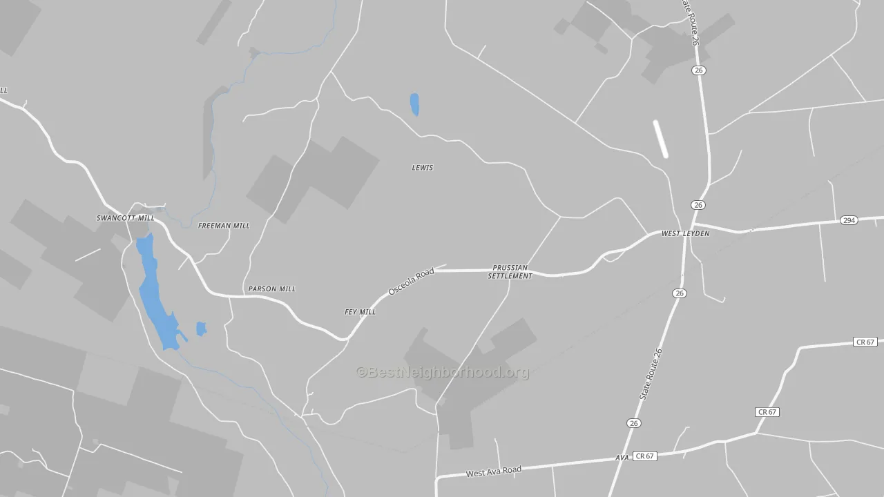 Transit Grade map of West Leyden, NY