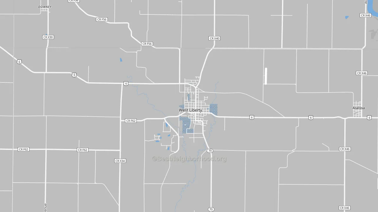 Transit Grade map of West Liberty, IA