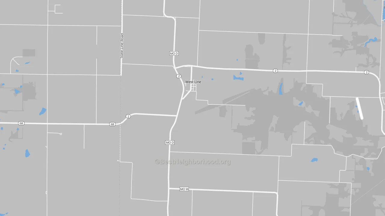 Transit Grade map of West Line, MO