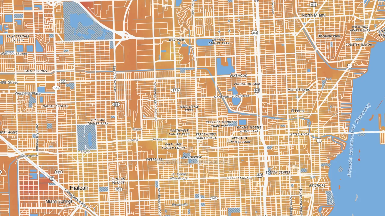 Transit Grade map of West Little River, FL
