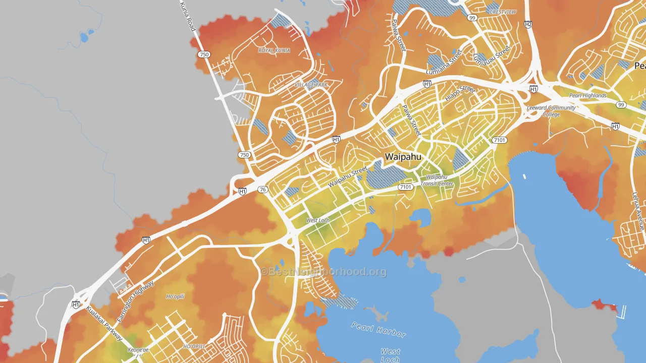 Transit Grade map of West Loch, Waipahu, HI